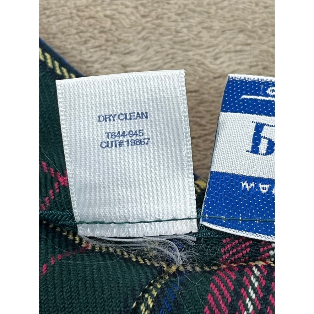 Vtg Pendleton Wool Skirt Suit Set Women 16 Green Pink Plaid Blazer Pleated Skirt - Picture 14 of 16
